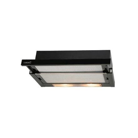 Cata TF-2003/60 LED BLACK GLASS Fekete üveg, beépíthető páraelszívó Eco led világítással